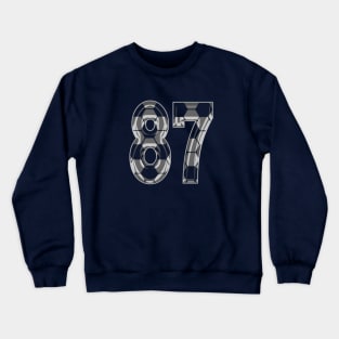 Soccer Number 87 Soccer Jersey #87 Soccer Mom Player Fan Crewneck Sweatshirt